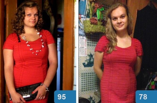 Ragazze prima e dopo aver perso peso in 4 settimane con la dieta Maggi